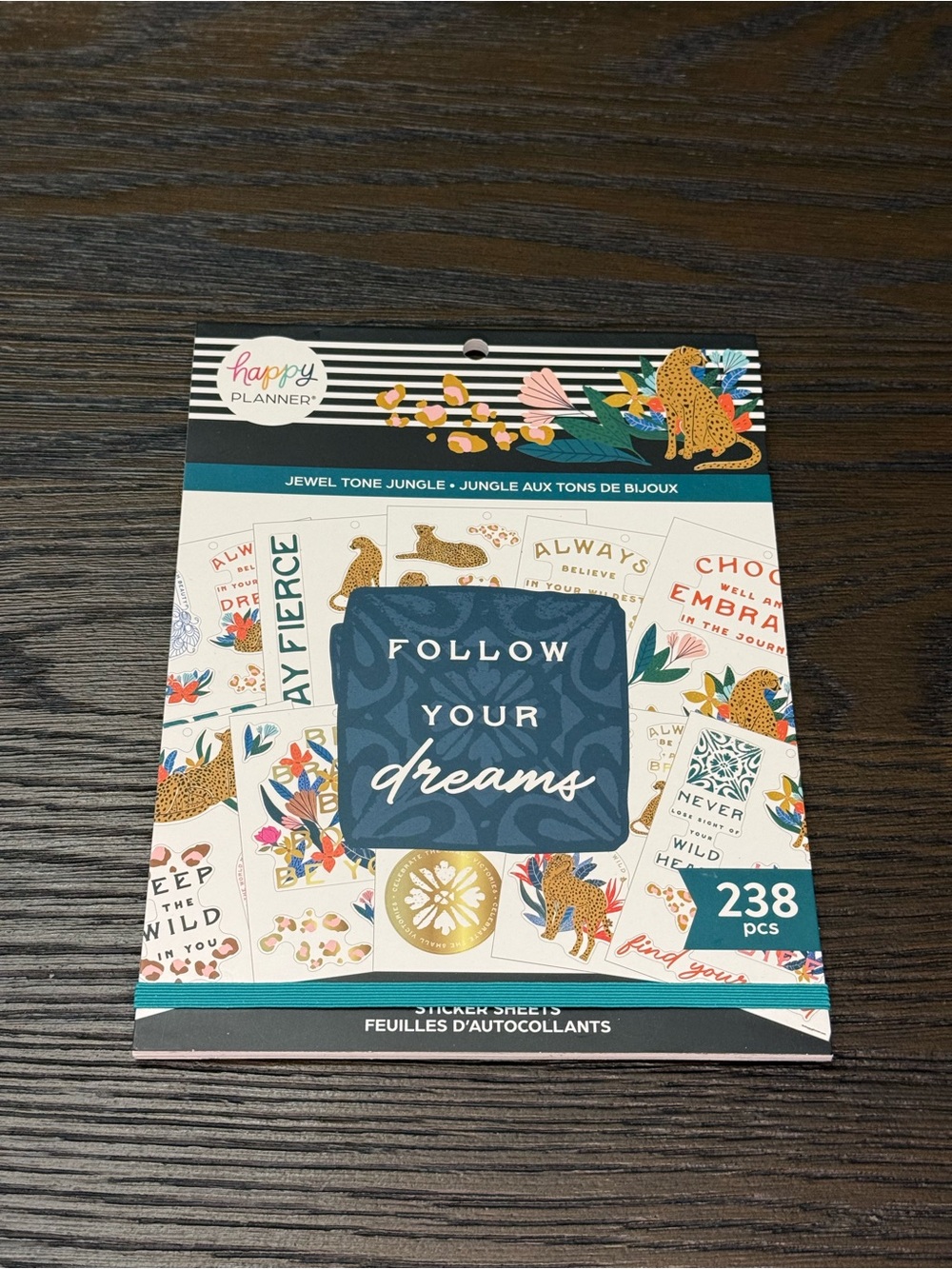 NEW Happy Planner Jewel Tone Jungle Large Sticker Book 238 Stickers